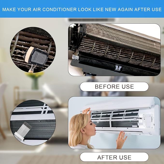 3pcs Air Conditioner Fin Cleaning Brush, HVAC Conditioner Condenser Cleaner - Image 6