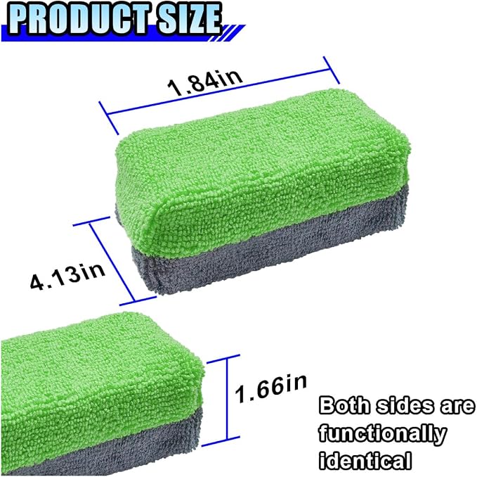 12PCS Ceramic Coating Applicator Sponge, 4.13'' x 1.84'' Microfiber Car - Image 2