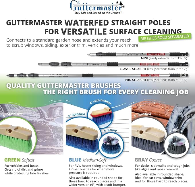 GutterMaster GM-214P-8 Grey 8 Inch Oblong Medium Stiff Flow Through Floor and - Image 7