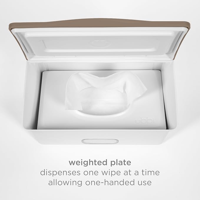 Ubbi Baby Wipes Dispenser with Weighted Plate and Secure Seal, Nursery and Baby - Image 3