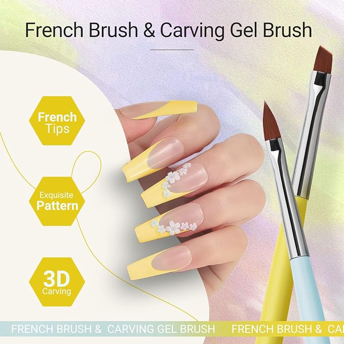 AIRSEE Gel Polish Nail Art Brushes set, DIY Manicure Tools Gift - Image 4