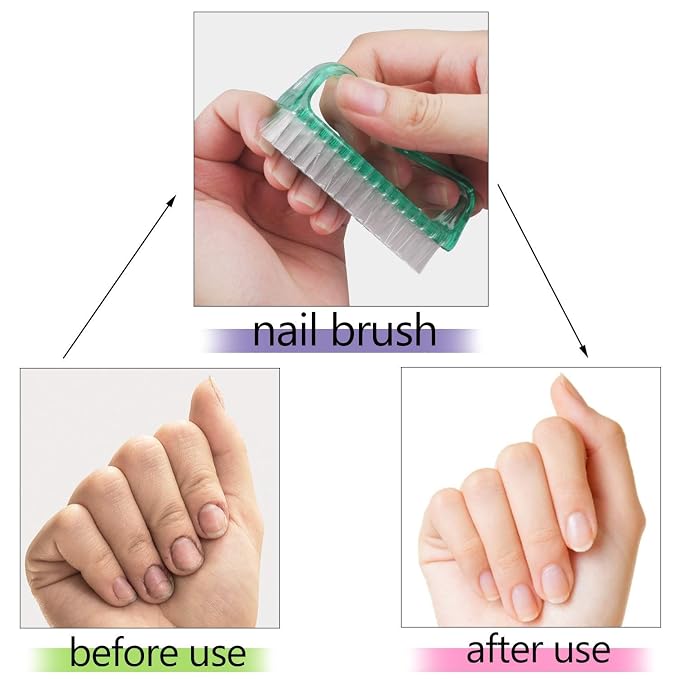 5PCS Handle Grip Nail Brush, Hand Fingernail Scrub Cleaning Brushes - Image 5