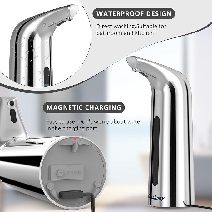 Convenient Automatic Soap Dispenser, 4 Adjustable Levels Touchless Hand - Image 4