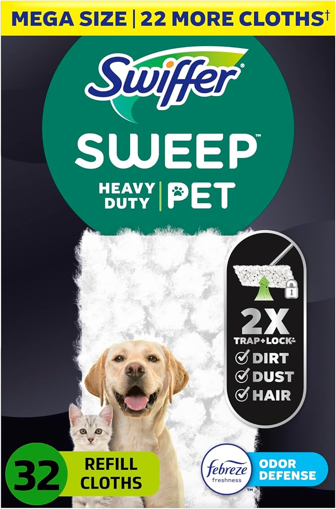 Sweep + Mop, Dry Pads Refill, Floor Cleaner by Swiffer