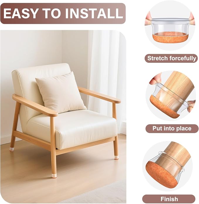 Chair Leg Floor Protectors Round Chair Leg Protectors - Image 5