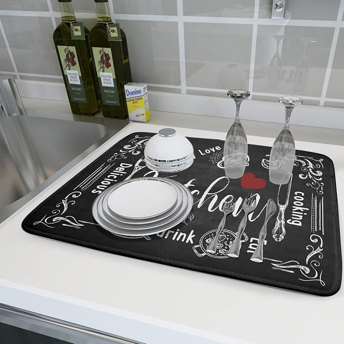 Dish Drying Mats for Kitchen Counter 16 x 18 Inch, Kitchen Drying Mat - Image 6