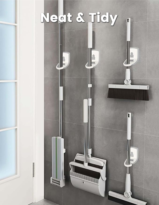 Broom Holder Wall Mount Self Adhesive, Broom and Mop Organizer Wall Hanging - Image 5