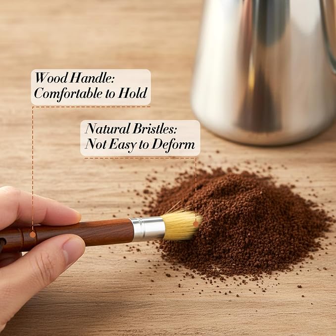 2Pcs Coffee Machine Cleaning Brush Espresso Brush Tools Accessories Wooden - Image 6