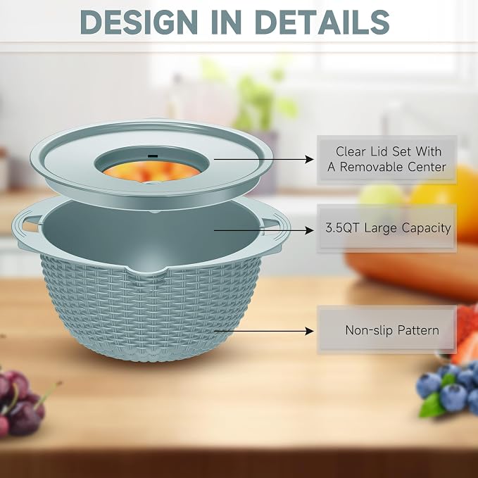 4-1 Strainer Bowl with Lid Set - Image 7
