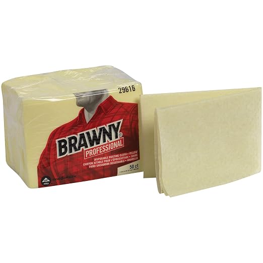 Georgia-Pacific Brawny Yellow 1/8 Fold Disposable Dusting Cloth by GP PRO - Image 9