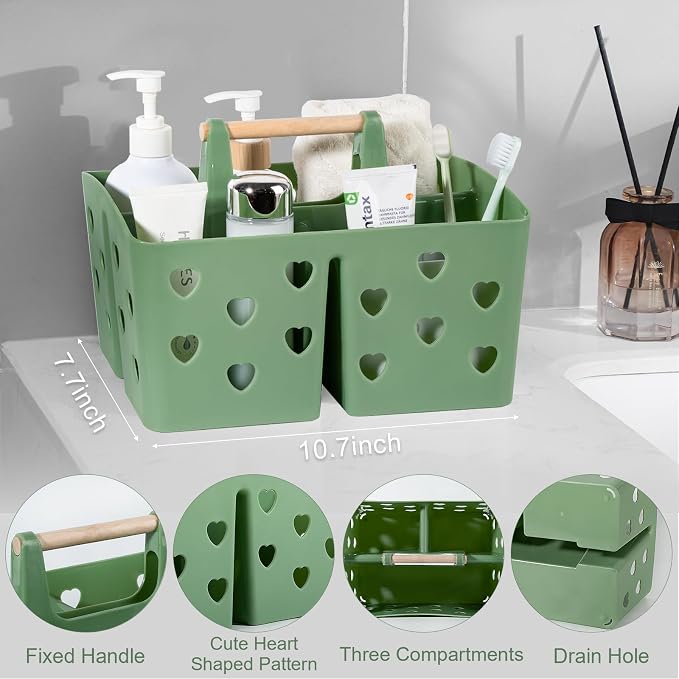 Anyoifax Portable Shower Caddy Plastic Shower Basket Organizer Divided Bathroom - Image 4