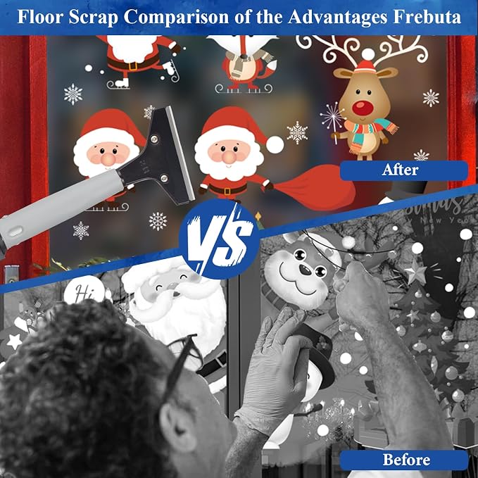 Floor Scraper Telescopic, 38 to 52in 4Inch Razor Blade Floor Scrapers Long - Image 7