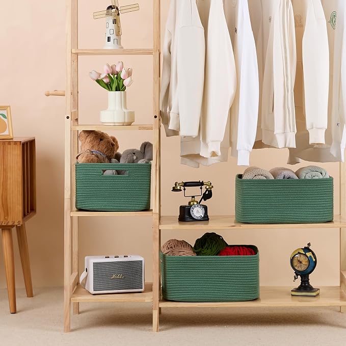 Large Storage Baskets for Shelves, Closet Organizers Bins for Clothes Blanket - Image 3