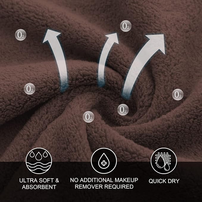 MOONQUEEN Microfiber Facial Cloths Fast Drying Washcloth 12 Pack - Image 7