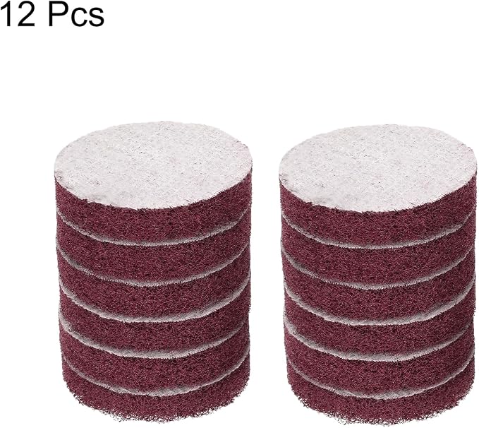 HARFINGTON 12pcs Scrubber Scouring Pads 500 Grits 2 Inch Drill Power Brush Hoop - Image 3