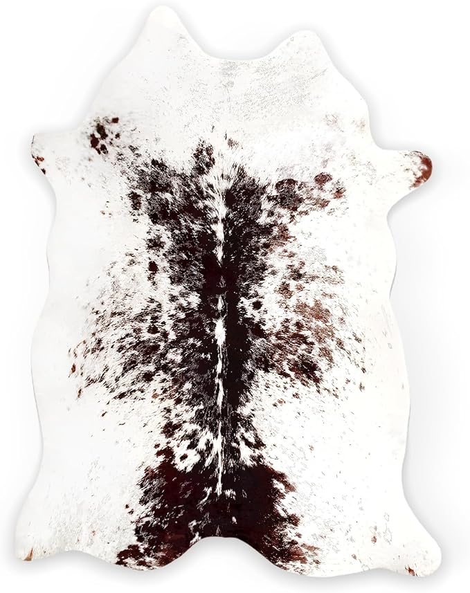 MACEVIA Faux Cowhide Rug Cute Cow Print Rugs Animal Area Carpet Western Decor by Macevia