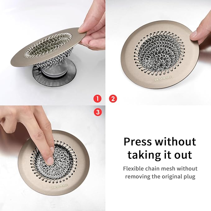 Shower Drain Hair Catcher, Fast Drainage & Easy Clean Bathtub Drain Cover - Image 5