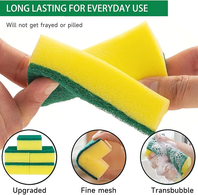 Sponges Kitchen 16 Count, Heavy Duty Scrub Sponges - Image 3