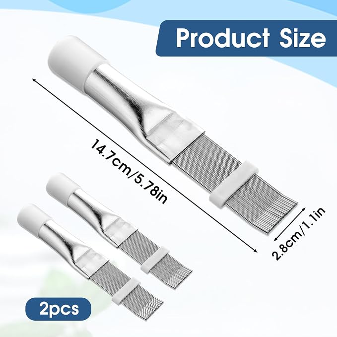 cobee 2 Pcs Air Conditioner Fin Comb, AC Fin Comb Straightener Cleaner Coil - Image 4