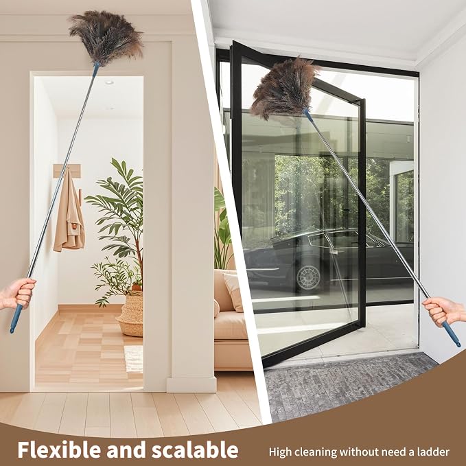 Ostrich Feather Duster with Extension Pole - Image 7