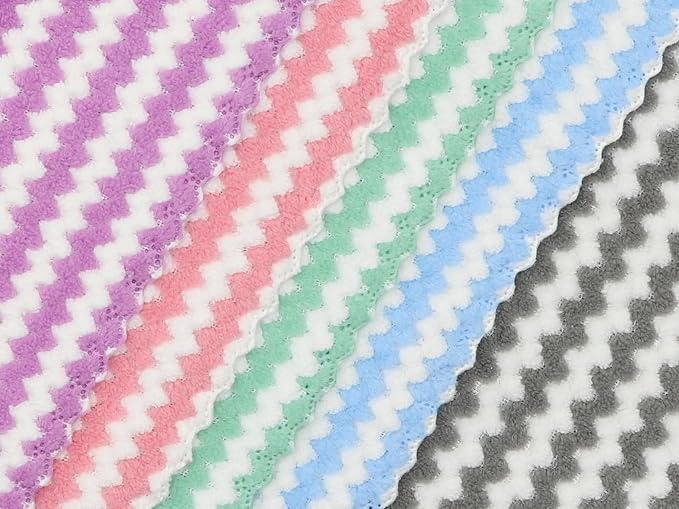 Microfiber Cleaning Cloth Lint Free Cleaning Rags, 10 Pack Fast Drying Dish Rags - Image 5