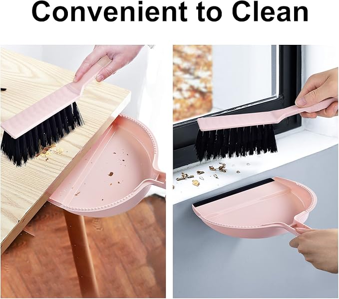 Small Mini Broom & Pink Dustpan Set - Image 3