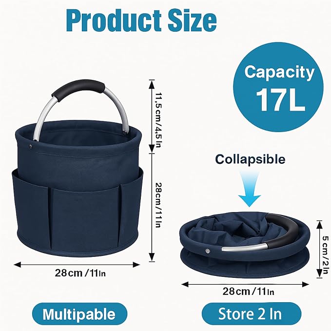 17L Foldable Cleaning Caddy - Image 5