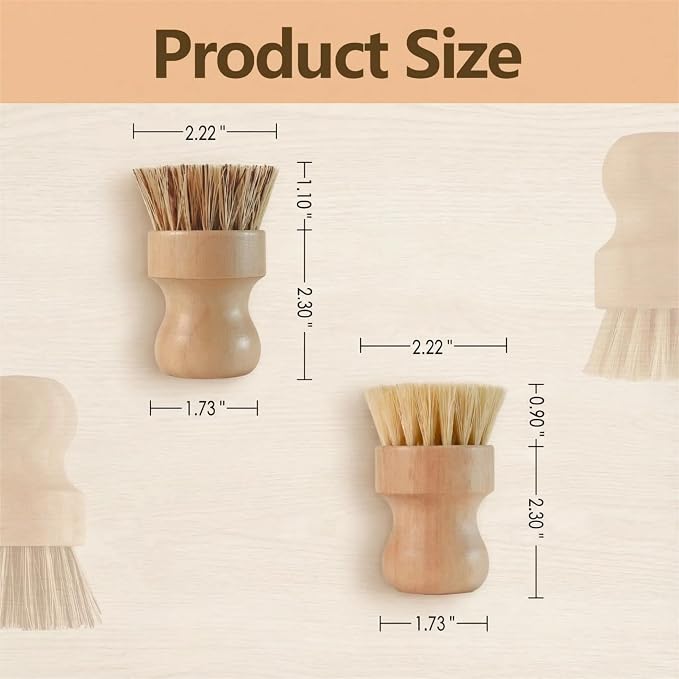 Wooden Dish Scrub Brush - Image 3