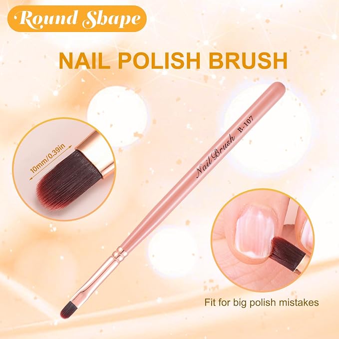Pink Nail Art Clean Up Brushes for Cleaning Polish Mistakes on the Cuticles - Image 4