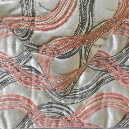 The HomeCentric King/Queen/Twin Orange Luxury King 90"x18" Bed Runner with Two Pillow Cover, Swirls & Quilted Bed Scarf on Jacquard Fabric - Orange Twirls