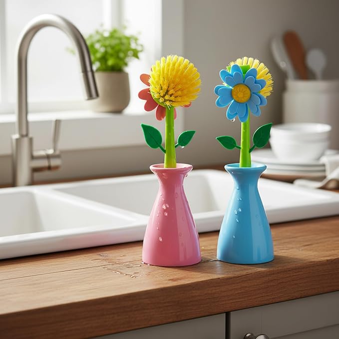 Long Handle Vegetable and Fruit Brush, Florganic Dish Brush - Image 7