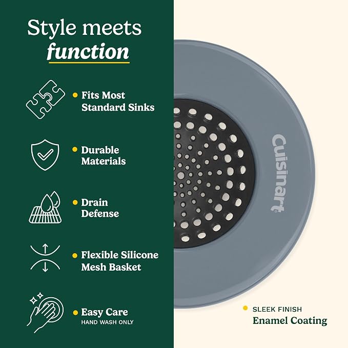 Cuisinart Sink Strainers- 2 Pack Kitchen Sink Drain Strainer & Food Catcher - Image 4