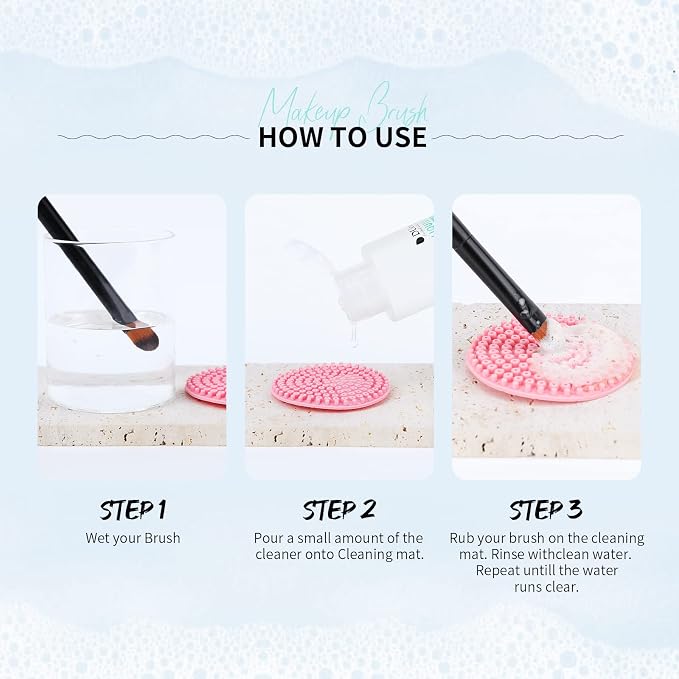 DUcare Makeup Brush Cleaner Shampoo Soap Solid Brush Cleaning Mat Removes - Image 4