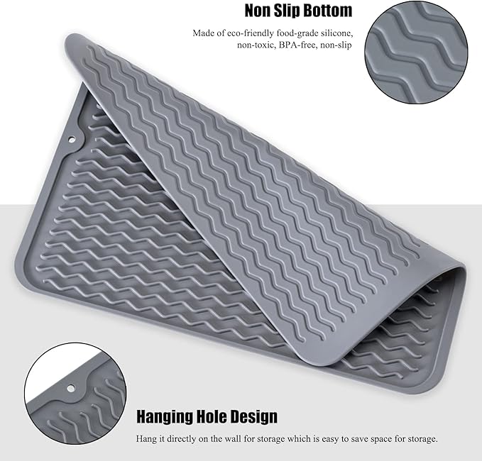 Silicone Dish Drying Mat for Multiple Usage, Easy clean, Eco-friendly, - Image 5