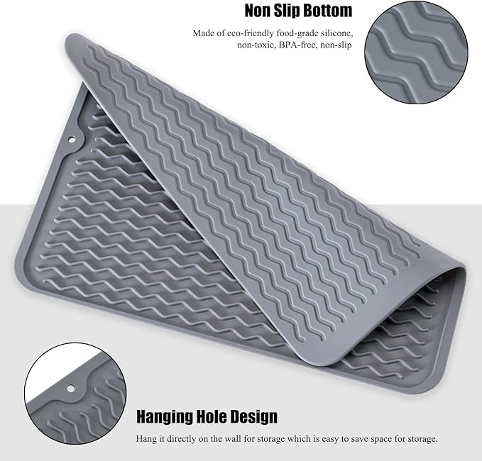 Large 14" x 11" Silicone Dish Drying Mat - Image 6