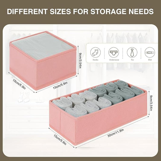 DIMJ Drawer Organizers for Clothing, Fabric Closet Organizers and Storage - Image 2