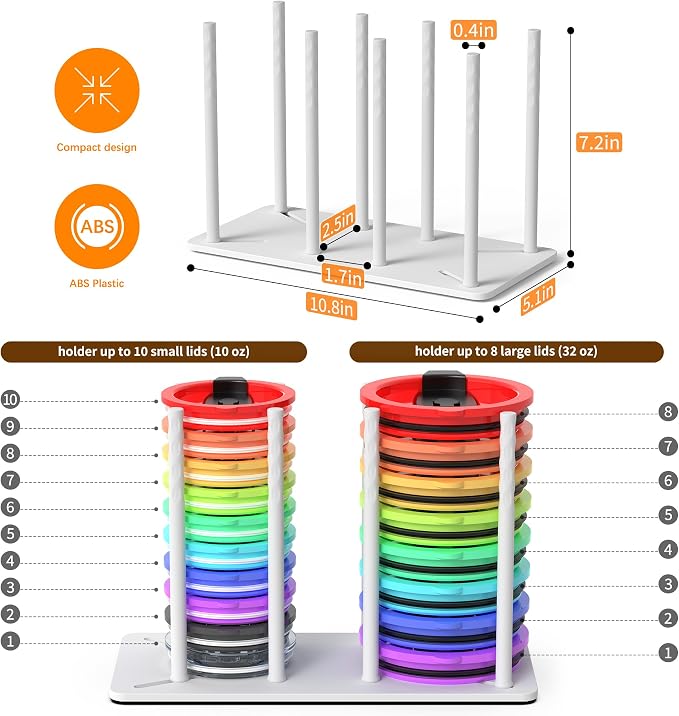 Adjustable Tumbler Lid Organizer - Image 4