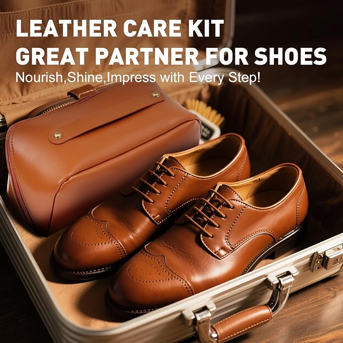 CHMI 16PCS Leather Shoe Polish Kit, Shoe Shine Kit - Image 7