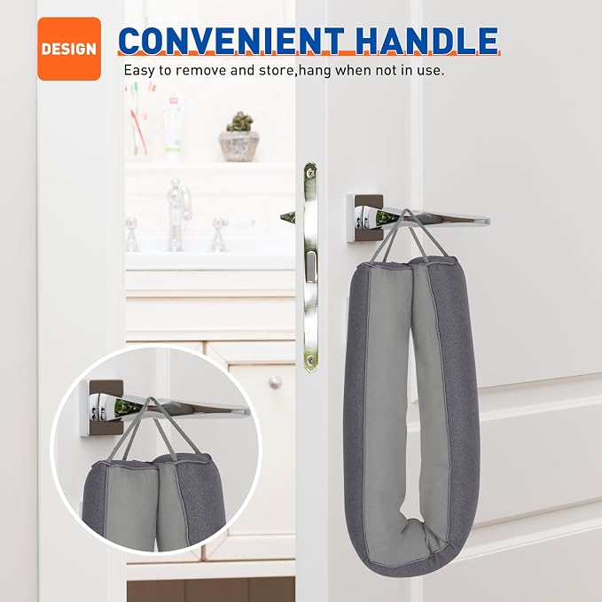 MAGZO Door Draft Stopper 32 Inches, Weighted Triangular Door Snake - Image 8