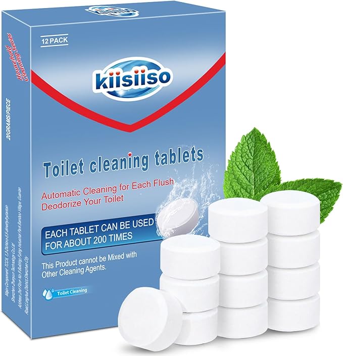 KIISIISO Toilet Bowl Cleaners Tablets, Household Lime Rust Removers, Automatic by Long-lastingCleanToilet