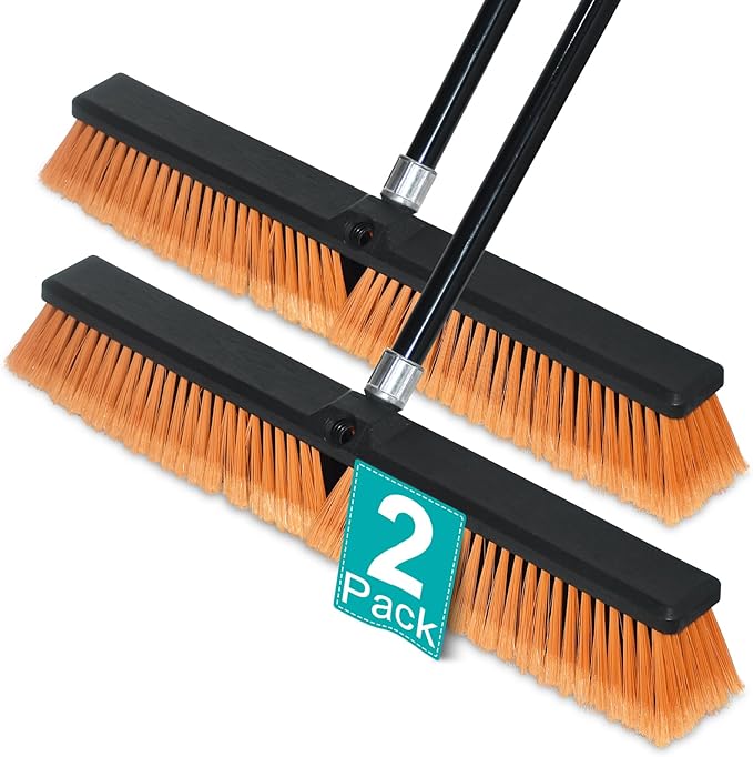 PBHEPJ 24 Inchs Push Broom Outdoor Heavy Duty, Shop Broom by PBHEPJ