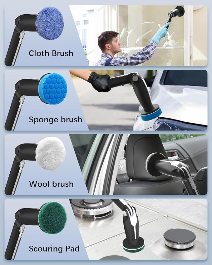Leebein Electric Spin Scrubber, Shower Scrubber - Image 6