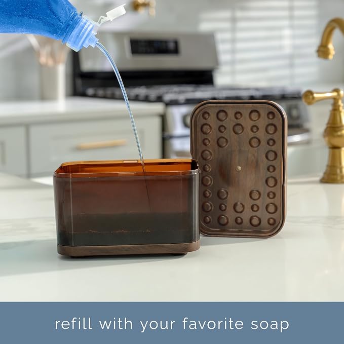 S&T INC. Dish Soap Dispenser and Sponge Holder - Image 3