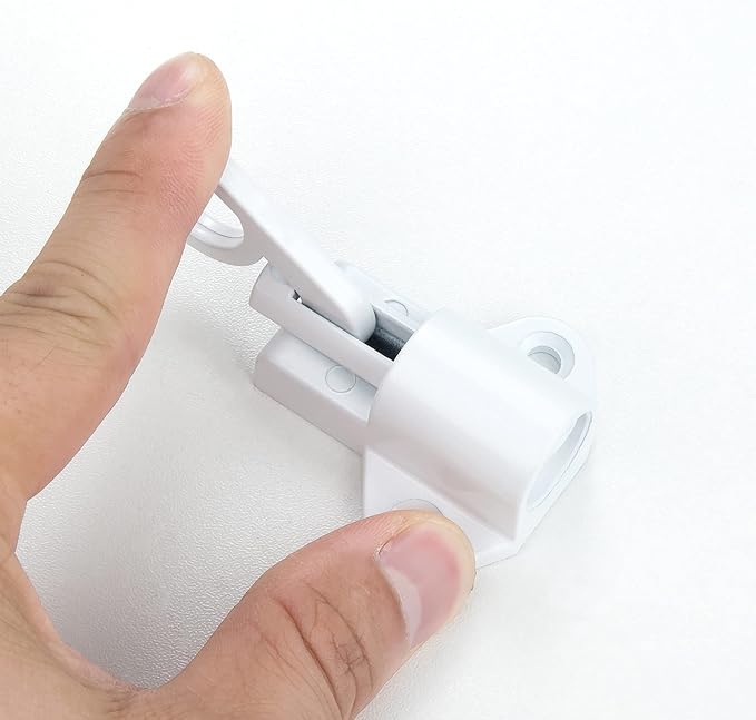 8 Packs Self-Closing Latches，White Spring Door Lock，Resilient Bolt Latch - Image 3