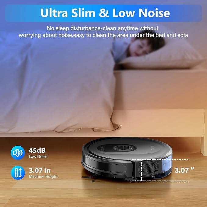 Tikom Robot Vacuum and Mop Combo, 5000Pa Robotic Vacuum Cleaner, 150 Min Max - Image 6