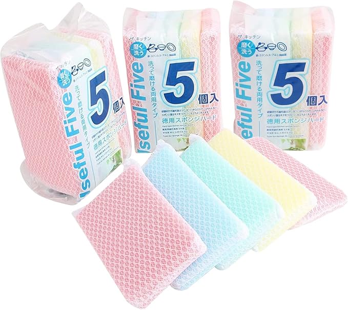 Sponge Individually Wrapped, Kitchen Dishwashing Sponge, Mesh Net Scouring Pad - Image 2