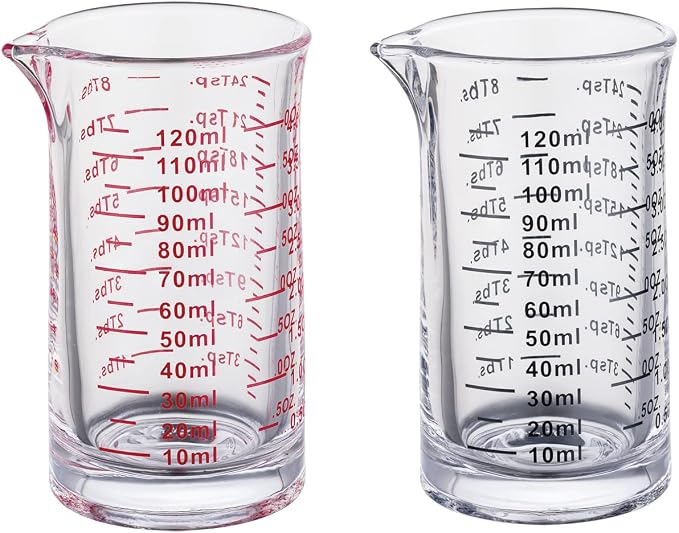 Ackers 4 Oz Glass Measuring Cup, Borosilicate Shot Glass by AckersBORO33