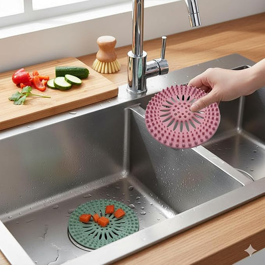 Silicone Drain Hair Catcher 5-Pack – Flexible TPR Drain Strainer & Cover - Image 2