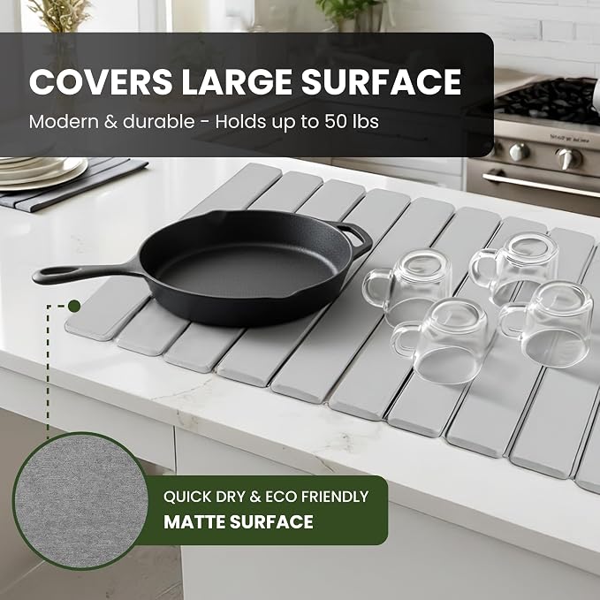 Large Stone Drying Mat for Kitchen Counter - Image 3