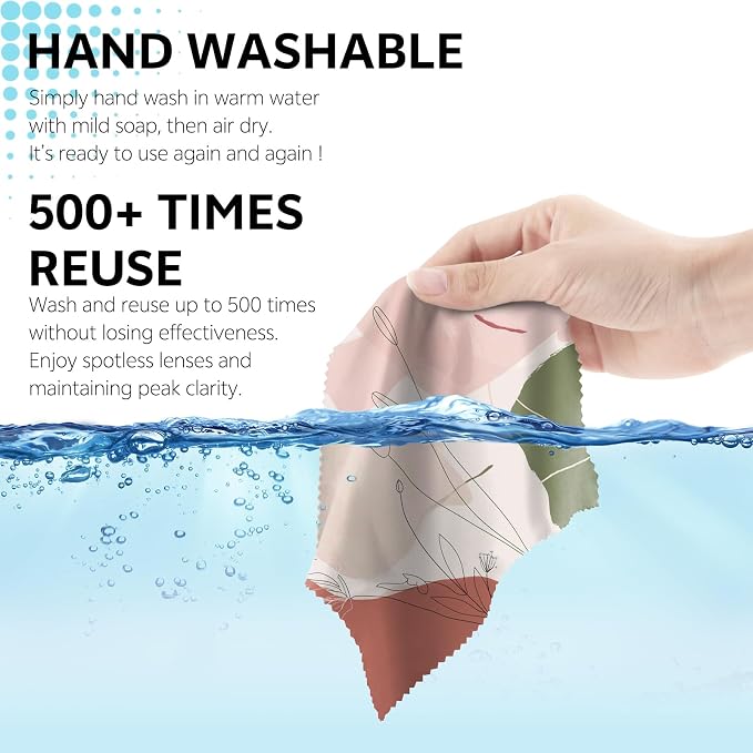 6 PCS Glasses Cleaning Cloth Eyeglass Lens Cleaning Cloth Eyeglasses Wipes - Image 5